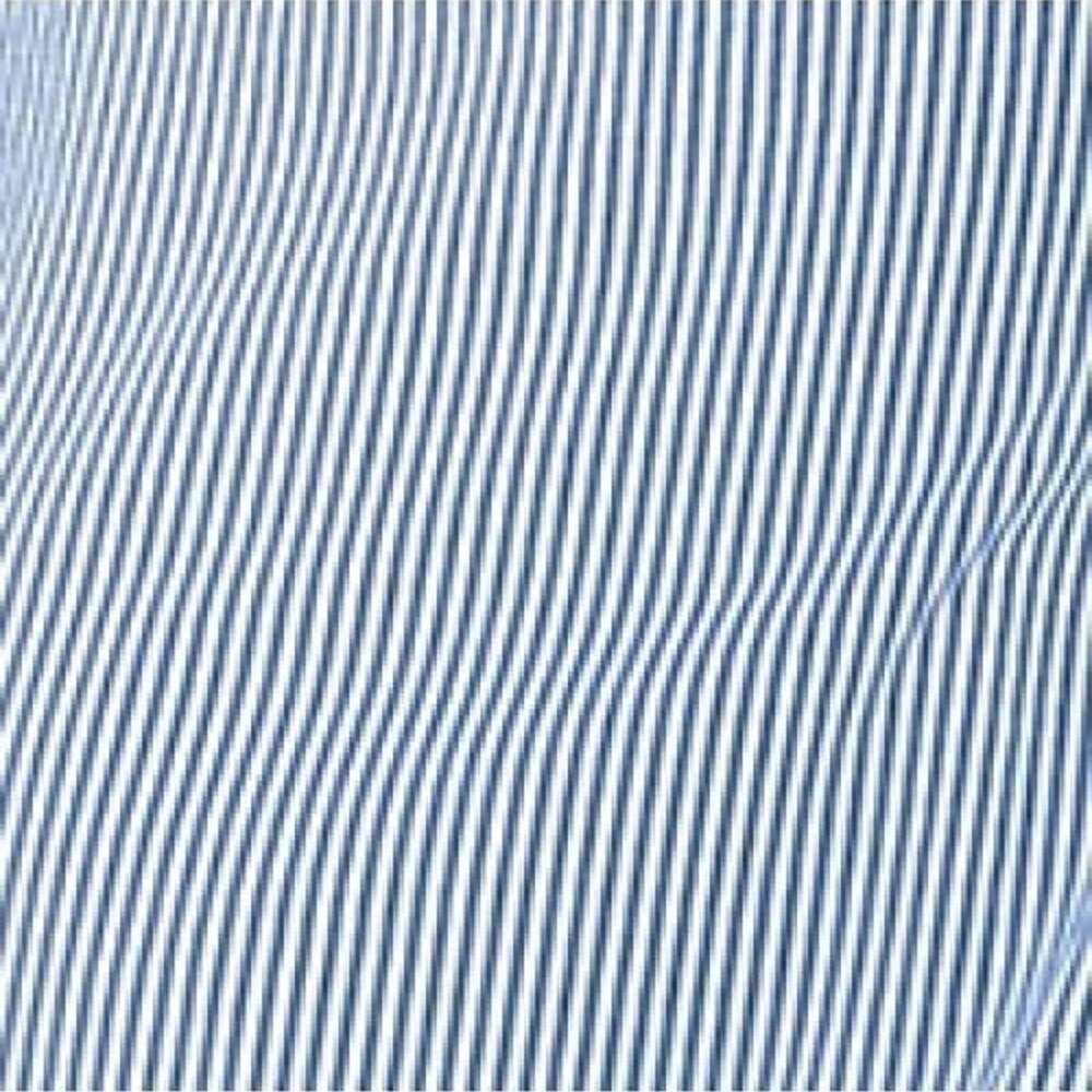 CUPSHE Women's Blue Pin Stripe Collared Wrap Midi Beach Dress, Medium - Picture 4 of 6